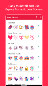 اسکرین شات برنامه Love Sticker Packs - WASticker 2