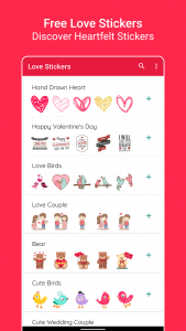 اسکرین شات برنامه Love Sticker Packs - WASticker 1