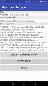 اسکرین شات برنامه Onion Search Engine Widget 4