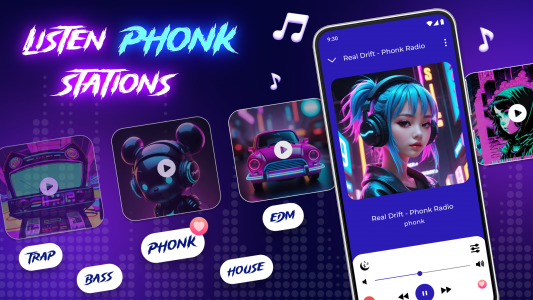 اسکرین شات برنامه Phonk Music - Song Remix Radio 1