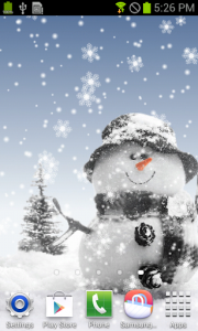 اسکرین شات برنامه Snowman Live Wallpaper 2