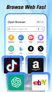 اسکرین شات 2 برنامه Open Browser - Smart & Safe