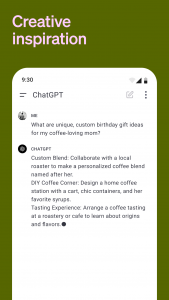 اسکرین شات برنامه ChatGPT 5
