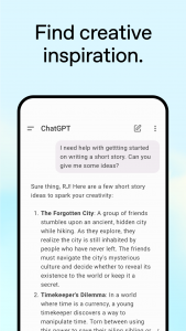 اسکرین شات برنامه ChatGPT 4