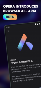 اسکرین شات برنامه Opera browser beta with AI 1