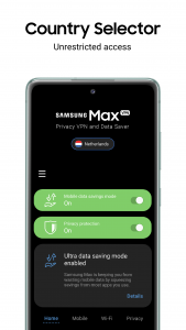 اسکرین شات برنامه Samsung Max Privacy VPN and Data Saver 3