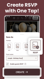اسکرین شات برنامه Invitation Maker + RSVP 4