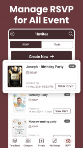 اسکرین شات برنامه Invitation Maker + RSVP 6