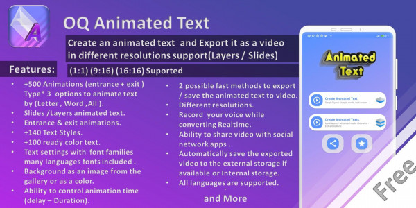 اسکرین شات برنامه Animated Text Creator - Text A 1