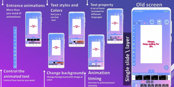 اسکرین شات برنامه Animated Text Creator - Text A 3
