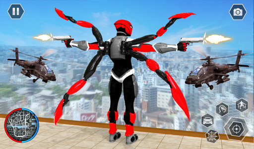 اسکرین شات برنامه Black Spider Rope SuperHero 1