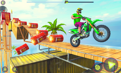 اسکرین شات بازی Crazy Bike Racing Stunt Game 4