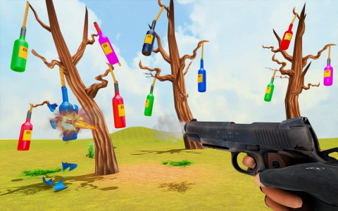 اسکرین شات بازی Bottle Gun Shooting Games 2