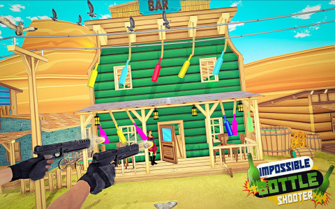 اسکرین شات بازی Bottle Gun Shooting Games 1