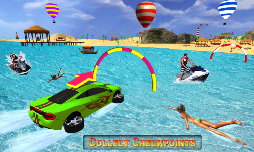 اسکرین شات بازی Water Surfer Car Racer Games 1