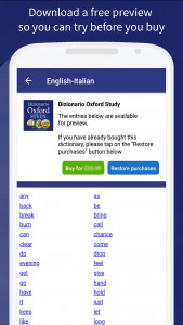 اسکرین شات برنامه Dizionario Oxford Study 8