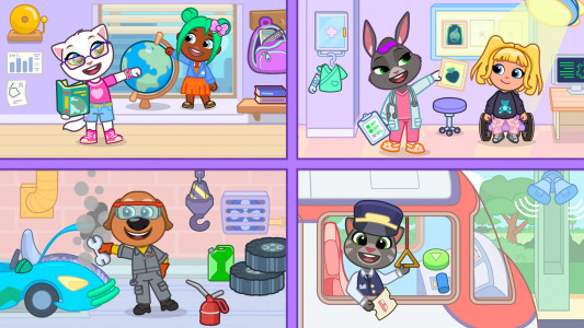 اسکرین شات 5 برنامه Talking Tom & Friends: World