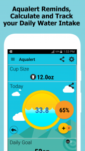 اسکرین شات برنامه Aqualert: Water Tracker Remind 1