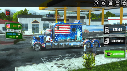 اسکرین شات بازی شبیه‌سازی رانندگی تریلی در آمریکا  | نسخه مود شده 2