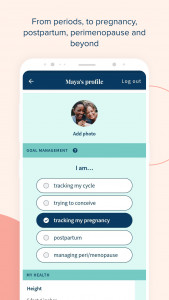 اسکرین شات برنامه Ovia Cycle & Pregnancy Tracker 2
