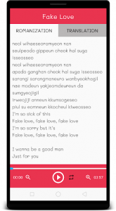 اسکرین شات برنامه BTS Music Lyrics - KPop Offline 2