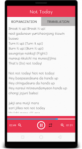 اسکرین شات برنامه BTS Music Lyrics - KPop Offline 5
