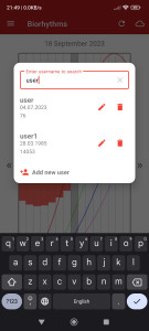 اسکرین شات برنامه Personal Biorhythms Calculator 4