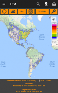اسکرین شات برنامه Light Pollution Map - Dark Sky & Astronomy Tools 1