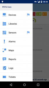 اسکرین شات برنامه PRTG for Android 1
