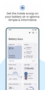 اسکرین شات برنامه Battery Guru: Battery Health 1