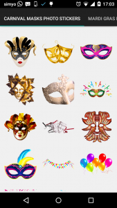 اسکرین شات برنامه Carnival Masks photo stickers 2