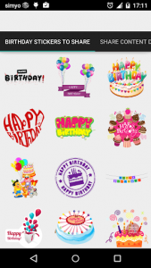 اسکرین شات برنامه Happy Birthday Chat stickers 2