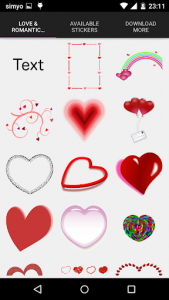 اسکرین شات برنامه Love & romantic photo stickers 2