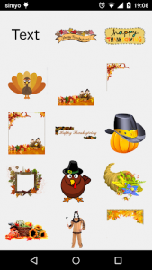 اسکرین شات برنامه Thanksgiving Photo Stickers 3