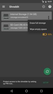 اسکرین شات 1 برنامه Shreddit - Data Eraser