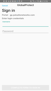 اسکرین شات 1 برنامه GlobalProtect