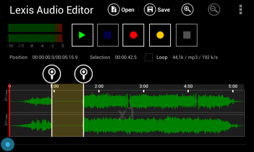 اسکرین شات برنامه Lexis Audio Editor 1