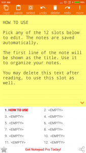 اسکرین شات برنامه NOTEPAD 1