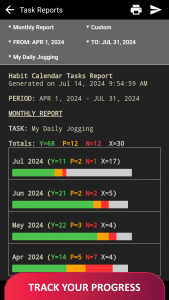 اسکرین شات برنامه Habit Calendar: Habits Tracker 3