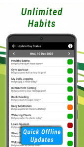 اسکرین شات 2 برنامه Unlimited Habit Tracker