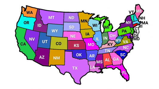 اسکرین شات بازی USA Map Puzzle 1