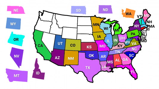 اسکرین شات بازی USA Map Puzzle 2