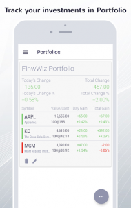 اسکرین شات برنامه FinWiz-Stocks, News, Investing,Portfolio & Markets 6