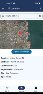 اسکرین شات 1 برنامه IP Location