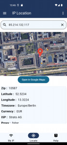 اسکرین شات برنامه IP Location 3