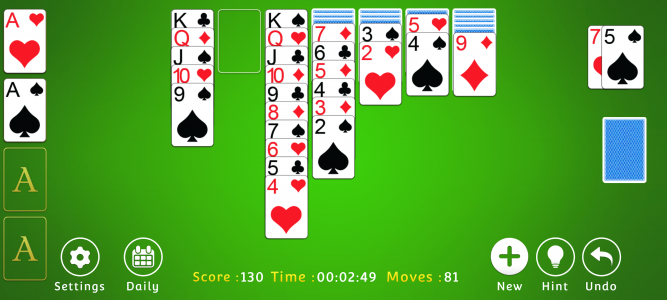 اسکرین شات بازی Solitaire 5