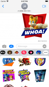 اسکرین شات برنامه Sonic 2 Movie Stickers 1