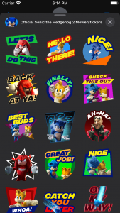 اسکرین شات برنامه Sonic 2 Movie Stickers 2