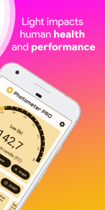 اسکرین شات 2 برنامه Lux Light Meter Photometer PRO