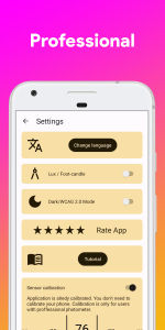 اسکرین شات 5 برنامه Lux Light Meter Photometer PRO